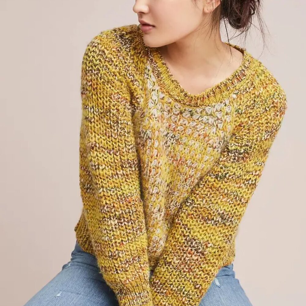 MOTH Anthropologie Chunky Knit Sweater Small Wool Mohair Blend